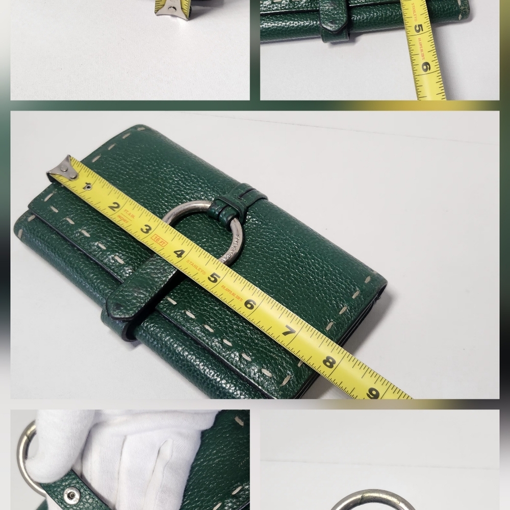 Bcbgmaxazria Large Green Leather Wallet - Picture 12 of 16
